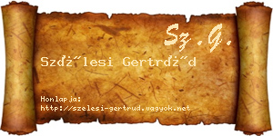 Szélesi Gertrúd névjegykártya